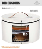 PANGTON Hat Box, Travel Hat Storage Box, Foldable Space-saving Hats