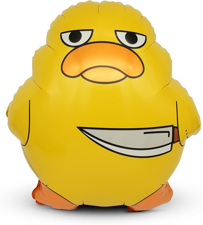 XL Funny Foil Balloons (2 Pack) – Duck with Knife, Prank Party