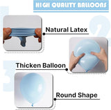 PartyWoo Baby Blue Balloons 140pcs Different Sizes of 18 12 10 5 Inch