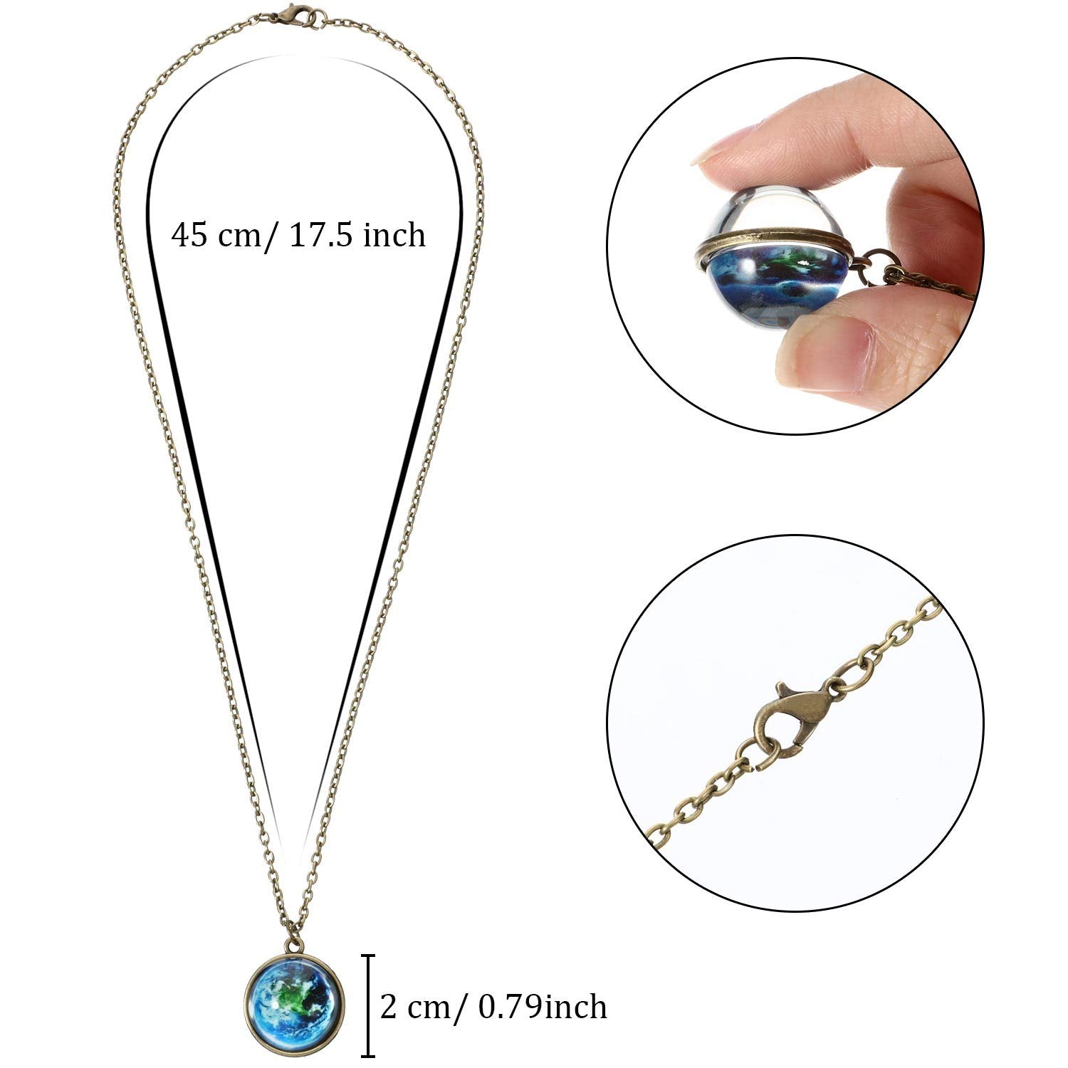 10 Pcs Galaxy Necklace Party Favors Outer Space Galaxy Ball