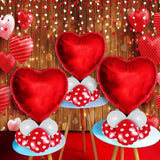 10Pcs 18 Inch Red Heart Balloons Valentine's Day Heart Shape Foil