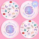 xo, Fetti Party Paper Plates | 24pcs. 9" | Concert Party Tableware,