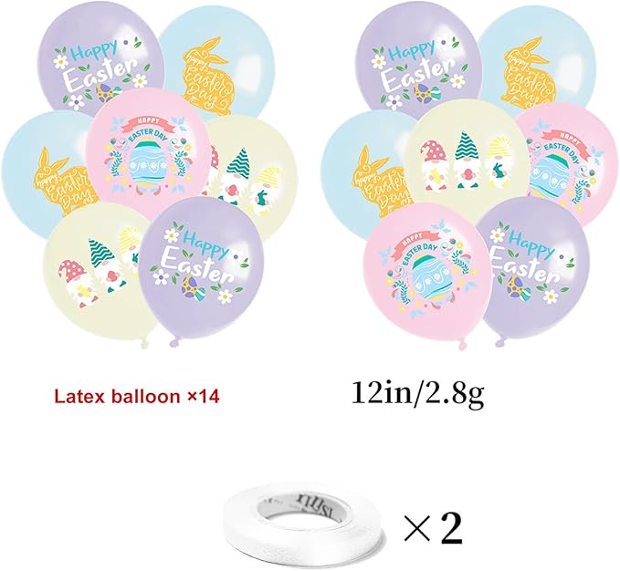 Easter Party Decorations Happy Easter Banner Set Egg Bunny Hanging