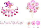 Pink 3rd Dinosaur BackdropParty Supplies