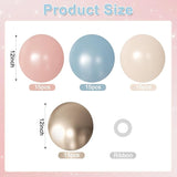 Gender Reveal Balloons, 60Pcs 12Inch Dusty Pink Blue White Gold