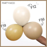 PartyWoo Light Brown Balloons 100 pcs 12 Inch Nude Neutral Boho Tan
