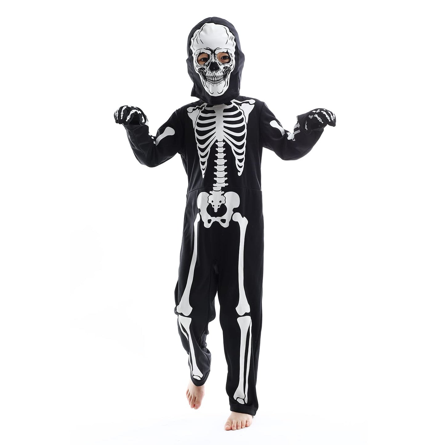 Sincere Party Glow In the Dark Skeleton White Bones Skeleton Costume
