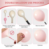 Pearl Pink Double-Stuffed Balloons - 5/12/18 Inch Light Pink Balloon