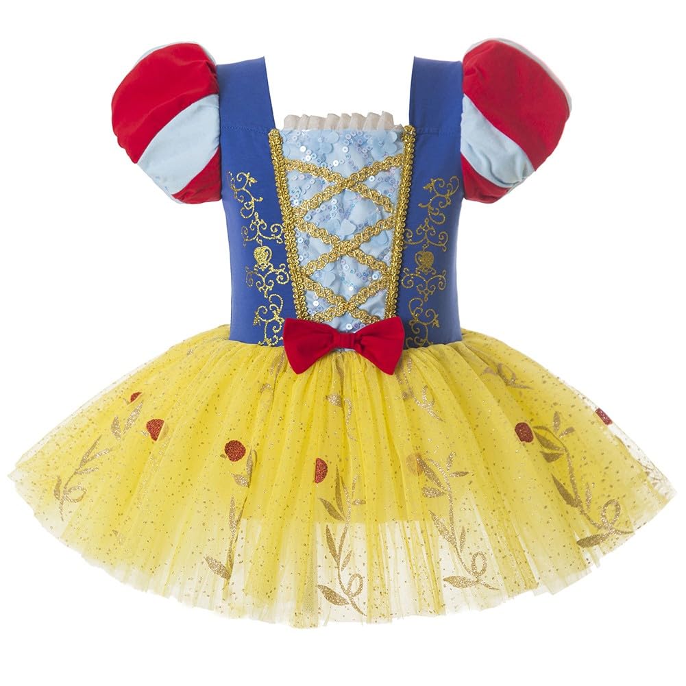 DYMCII Baby Girls Snow White Princess Ballet Dress Short Sleeve