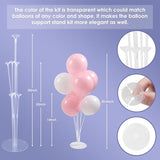 Voircoloria 6 Sets Balloon Stand Kits, Balloon Sticks with Base for Ta