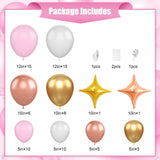 Pink and White Balloon Arch Kit, Pink and Gold Balloons Garland with