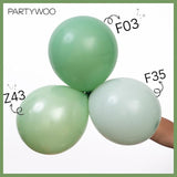 PartyWoo Sage Green Balloons 50 pcs 12 Inch Matte Dusty Olive Boho