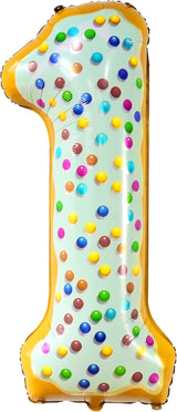 KatchOn, Giant One Donut Balloon - 40 Inch | Donut 1 Balloon for