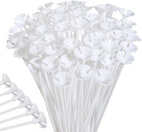 PP OPOUNT Upgraded Version 100 Pieces White Plastic Balloon Sticks