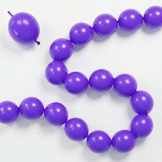 Purple Quick Linking Balloons, 100PCS 6 Inch Purple Link Balloons for