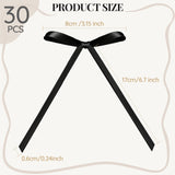 YGDZ Black Bows for Cake, 30PCS Ribbon Bow Cake Topper for Vintage