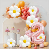 Daisy Balloons Two Groovy Birthday Decorations, 40 Inch Rose Gold