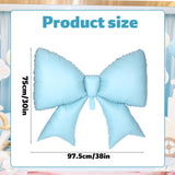 4Pcs Giant Bow Balloons, 97.5cm/38in Big Elegant Coquette Theme