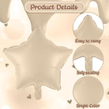 70th Birthday Balloons Beige, Large Apricot Tan Foil 70 Number
