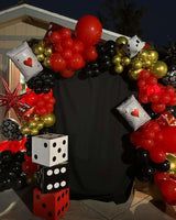 204Pcs Casino Balloon Garland Arch Kit Casino Theme Party