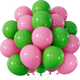 Pink and Green Balloons - Latex Balloons 12 Inch Dark Pink Balloon