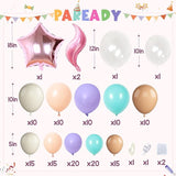 Mermaid Themed Balloons Garland Arch Kit 150Pcs for Sea Princess