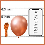 PartyWoo Metallic Rose Gold Balloons, 50 pcs 5 Inch Rose Gold