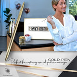 Framed Gold Retirement Decorations Guest Book for Men 12 x16 Large
