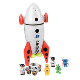 CP Toys Space Mission Rocket Ship Toy, Includes Astronaut Figurines,