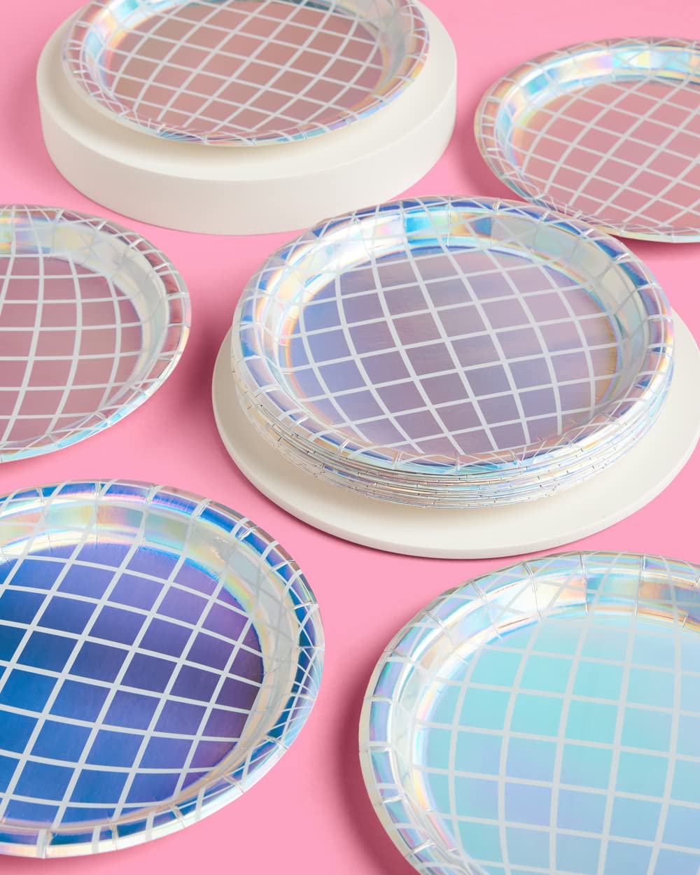 xo, Fetti Disco Ball Paper Plates - 25 pk, 9" | Bachelorette Party