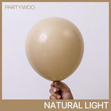 PartyWoo Cream Balloons 50 pcs 12 Inch Beige Ivory Nude Neutral Boho