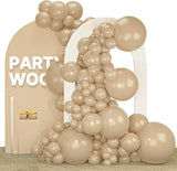 PartyWoo Cream Balloons 140 pcs Different Sizes of 18 12 10 5 Inch