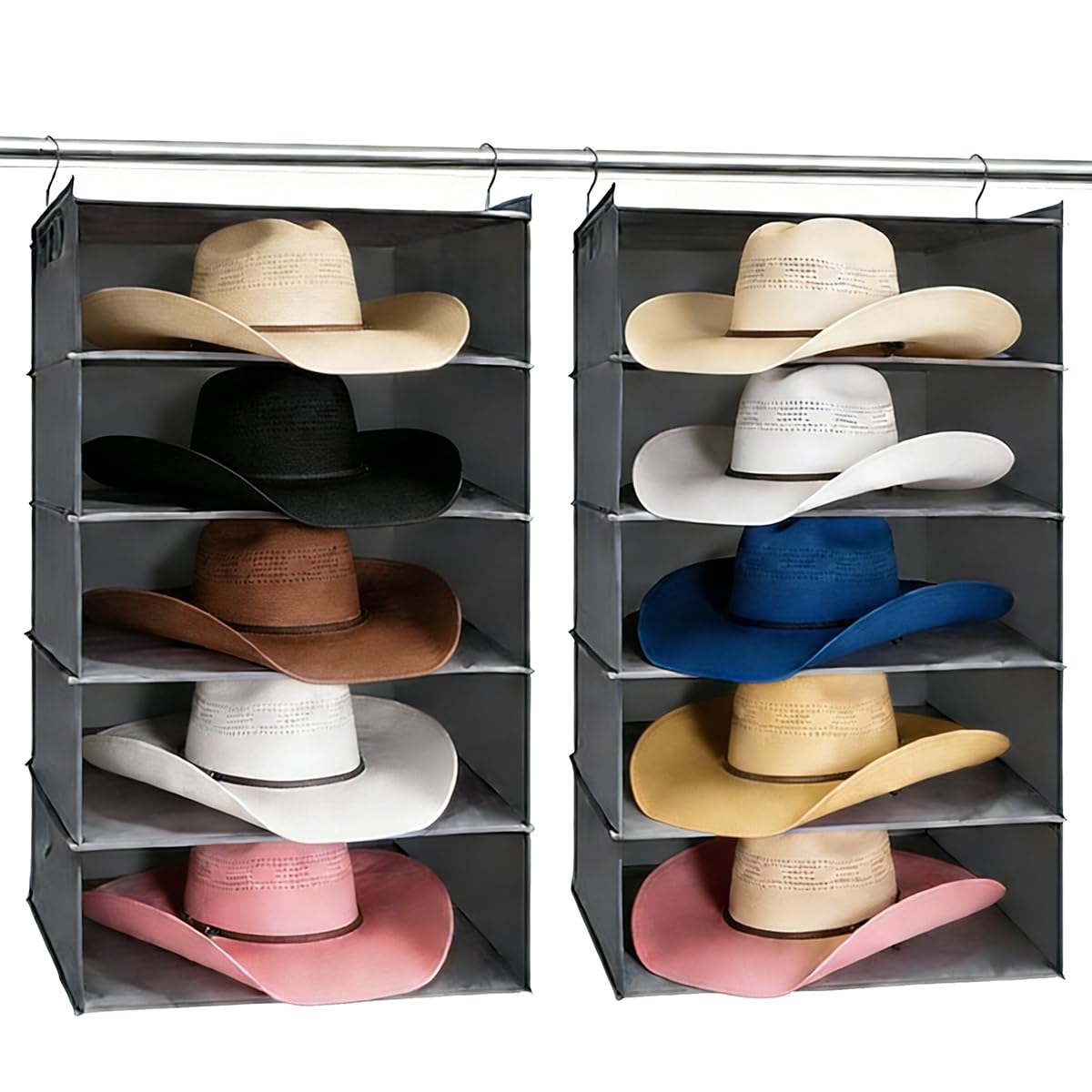LADYBRO Large Hat Storage for Closet Hanging Organizer for Wide Brim