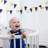 30Ft Navy Blue Gold and Beige Party Decorations Royal Blue Gold