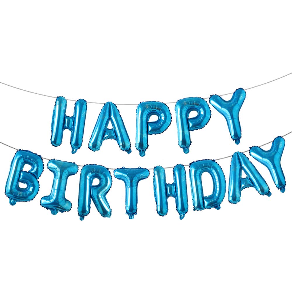 Happy Birthday Balloons, Aluminum Foil Banner Balloons for Birthday