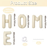 40 Inch Cream White HOME Balloon Banner – Large Ivory Alphabet Mylar