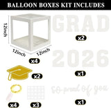 2026 Graduation Party Decorations Set of 4 Graduation Boxes with