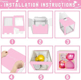 Pink Graduation Decorations Class of 2026 - Set of 4 Balloons Boxes