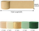 Olive Green Khaki Crepe Paper Streamers,Sage Green Party Decorations