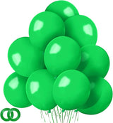 Green Balloons 12 Inch 100 Pack Thicken Latex Green Balloons for