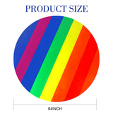 Tatuo 3 Pcs Rainbow Round Circus Table Cloth 84 Inch Carnival Circus