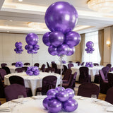 MEBAY Chrome Metallic Purple Balloons 12 inch, 100 Pcs Latex Shiny