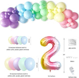 Unicorn 2nd Birthday Party Decorations for Girls Rainbow Banner
