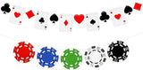 Sherr Poker Theme Party Decorations 10 ft Pre-Strung Poker Birthday
