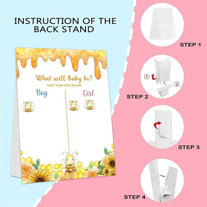 LNOKRIM Gender Reveal Party Games Bee Theme Baby Gender Reveal