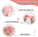 Dusty Blush Pink Balloons, 12 Inch Retro Pink Metallic and Rose Gold