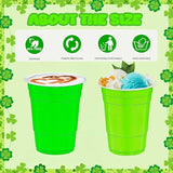 120 Pcs st. patrick's Day Plastic Cups Green Disposable Plastic Cups