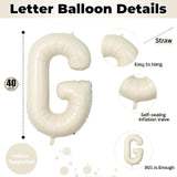 40 Inch Beige GRAD Balloons for Graduation Party Decorations, Large