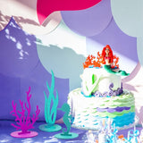 24 Pcs Mermaid Birthday Decorations Felt Table Centerpiece Under the