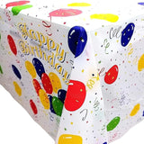 2 Pack Happy Birthday Plastic Tablecloth, 54x108 inch Rectangular